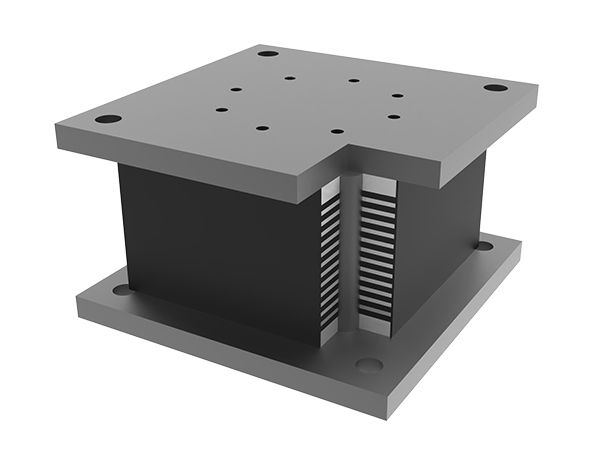 Rodamiento de goma de plomo rectangular